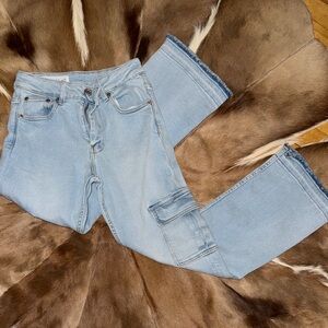 Zara Light Blue Flare Jeans